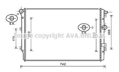 AVA QUALITY COOLING vwa2324 -  Радиатор, охлаждение двигателя